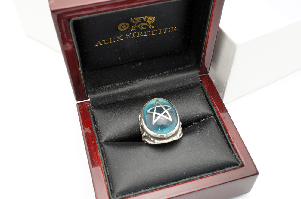 ALEX STREETER Angel heart ring アイスブルー-